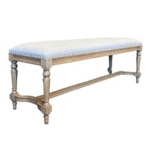Luna Linen Ottoman Bench